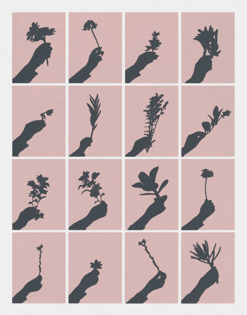 Sarah Klein “Late Day Bouquet” screenprint 15.75" x 12.5" 2019