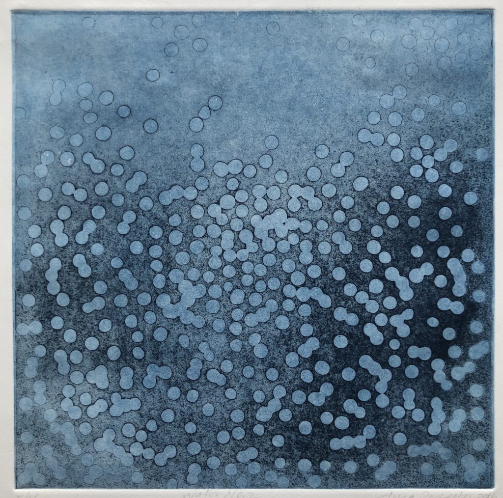 Anna Rochester “Water No. 2” etching 12" x 12" 2016