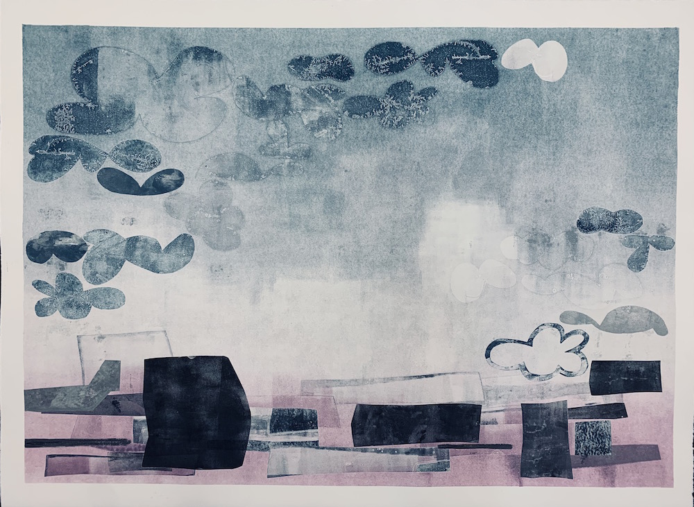 Austin Buckingham, Untitled, Monotype, 22 in x 30 in x 1 in, 2021