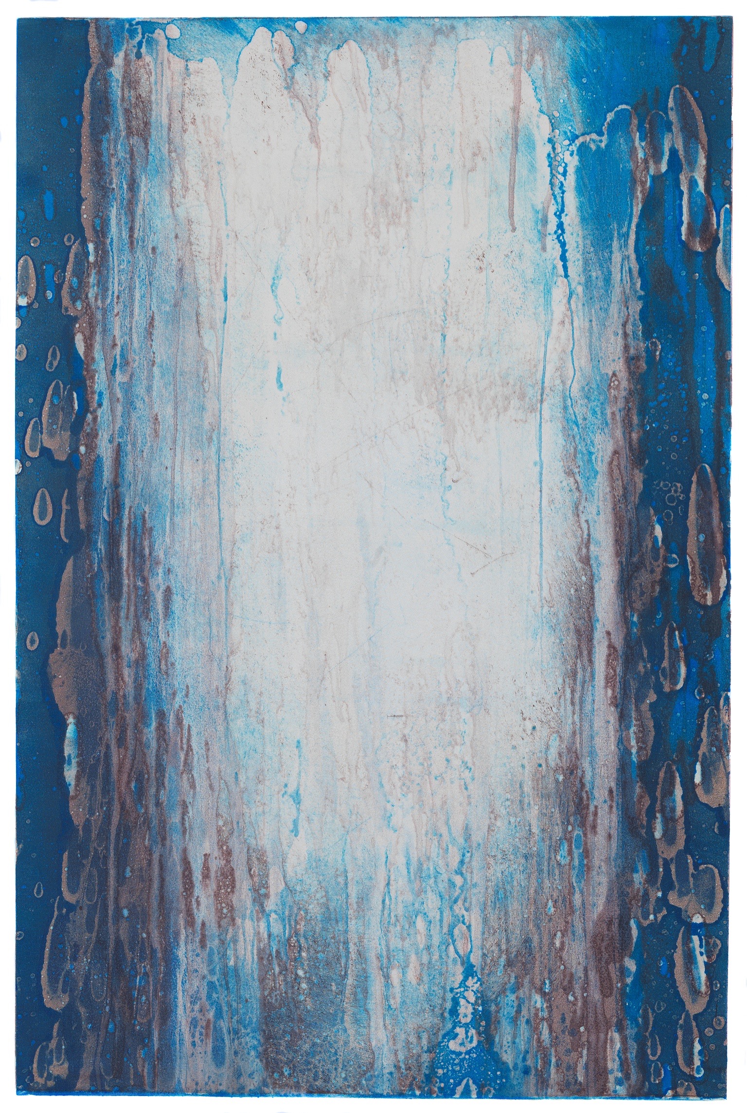 Rosemarie Gebhart, Convergence, Viscosity Monotype,  24 in x 16 in, 2018