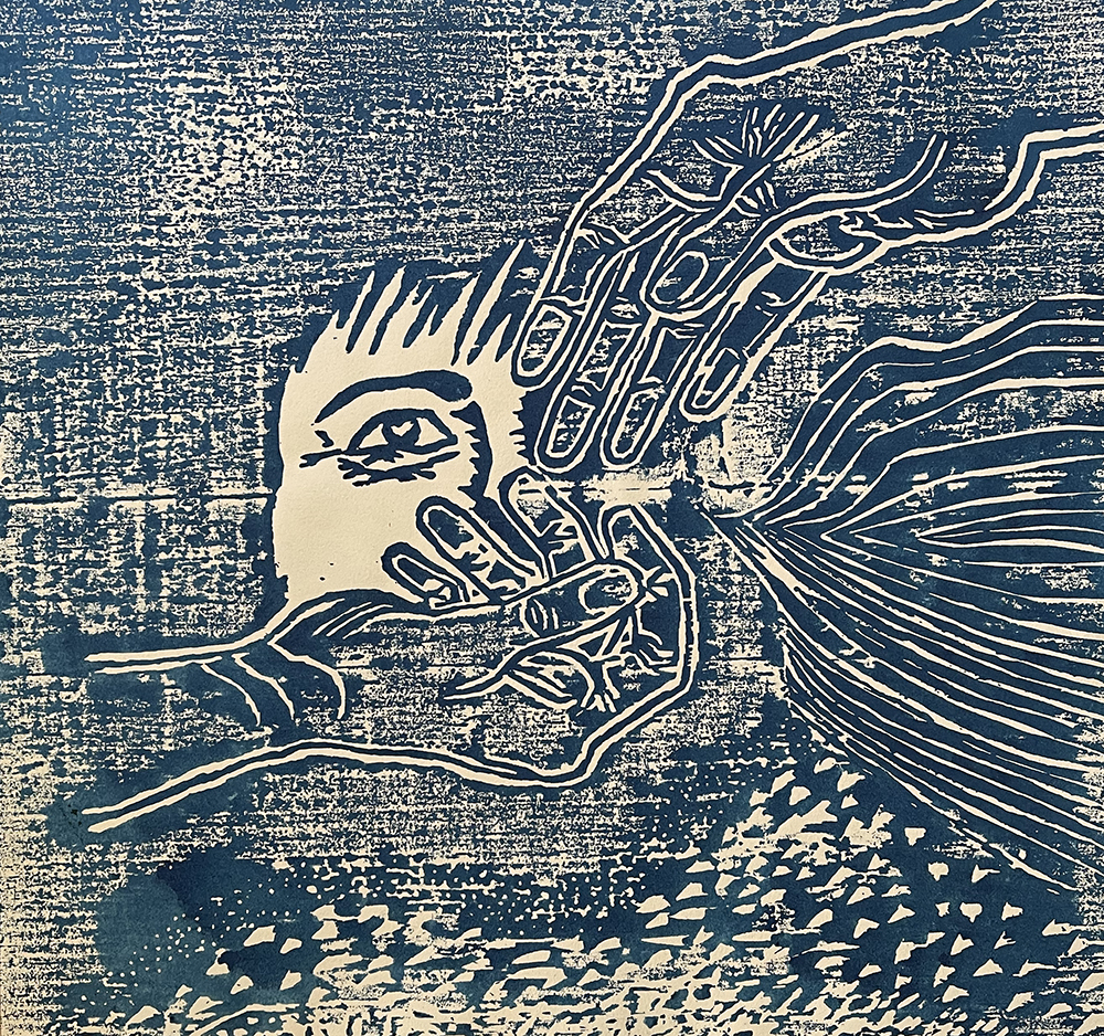 Susan Trubow, Untitled Relief Print, 11 in x 11 1/2 in, 2020