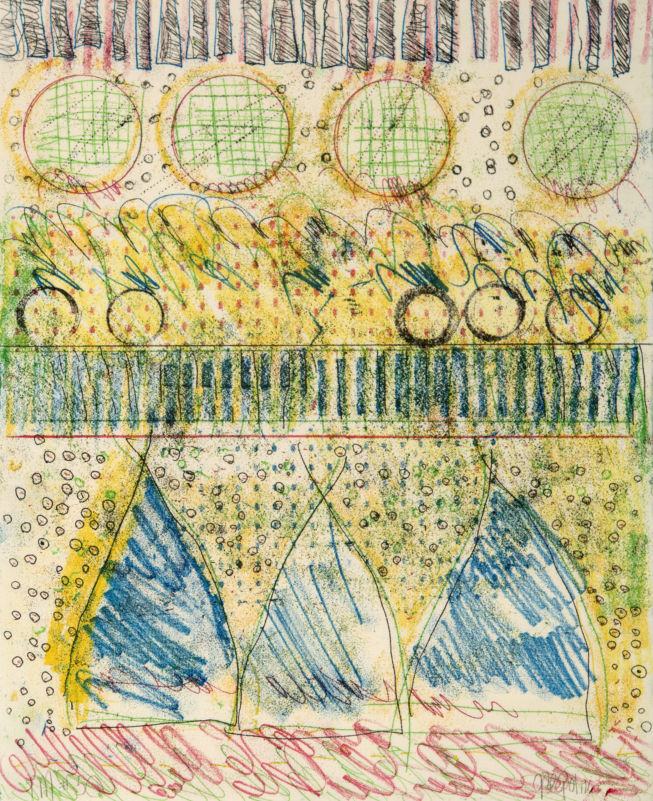Jane Gregorius, T.M. #50, trace monotype, 24 in x 18 in, 2021