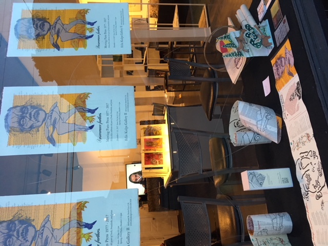 Perseverance Furthers, 40th anniversary exhibit window, Felicia Rice, Felix Kulpa Gallery, 2017